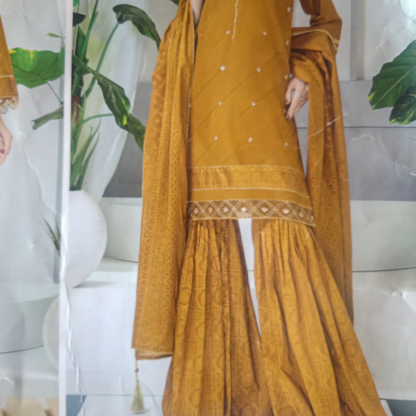 Pakistani banarasi designer dress