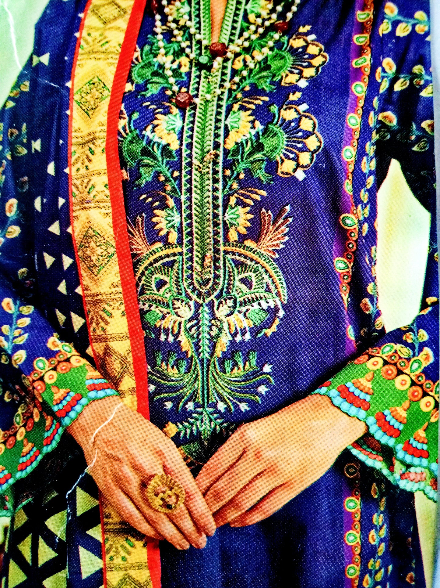 Pakistani lawn cotton digital printed