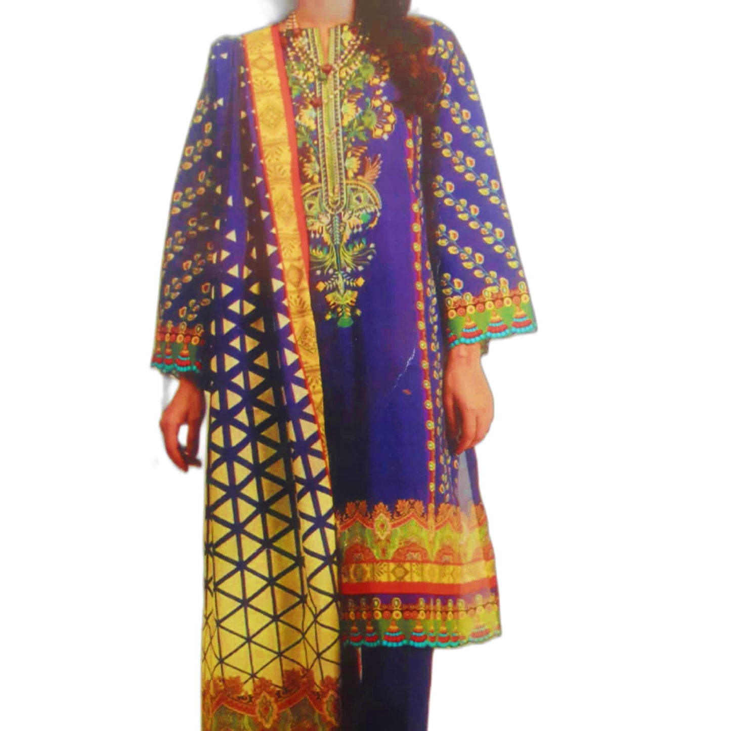 Pakistani lawn cotton digital printed