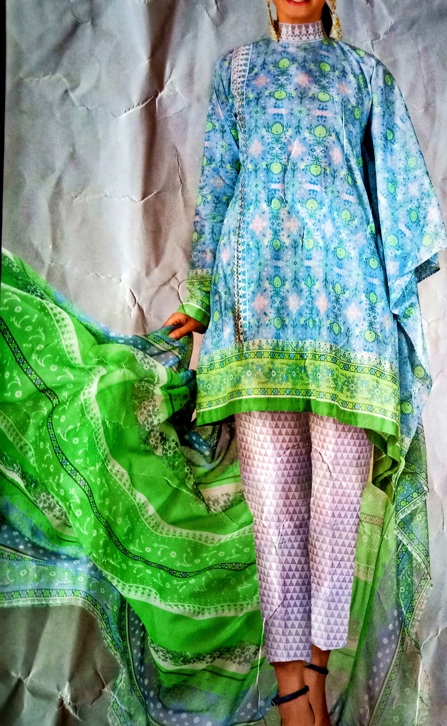 Pakistani lawn cotton digital printed suit